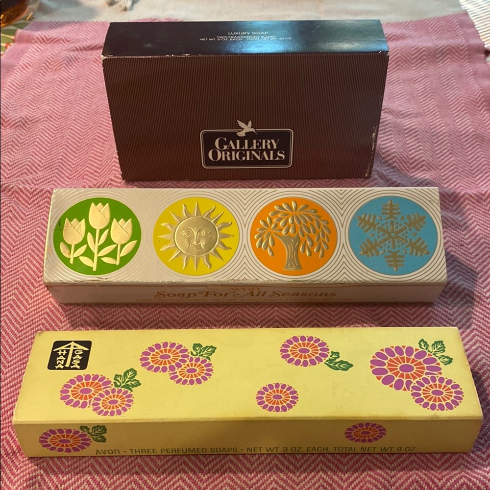Avon Vintage Soap Sets - For All Seasons, Hana Gasa & Gallery Originals